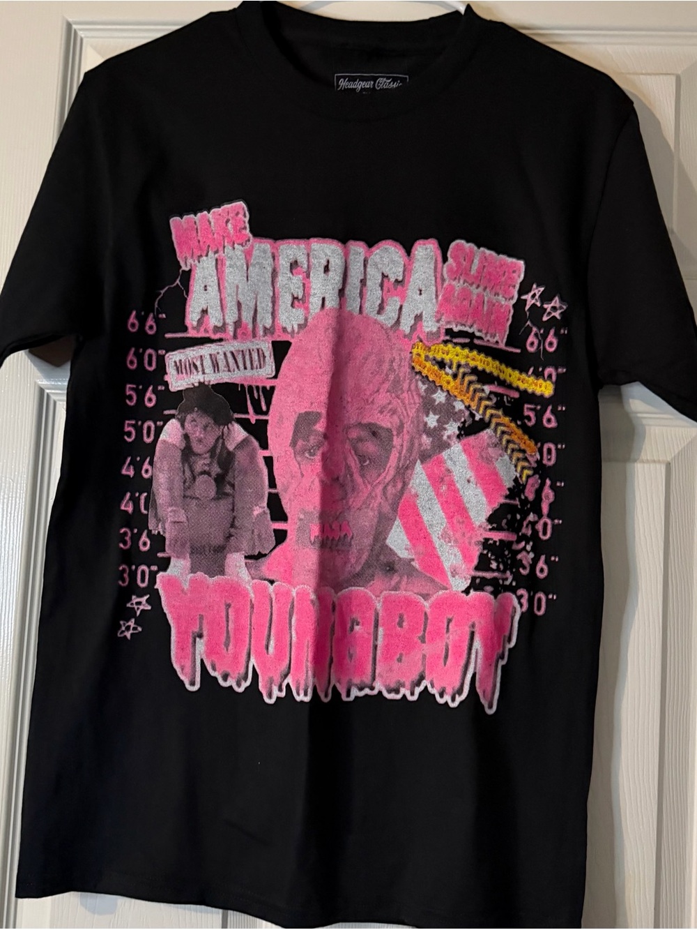 NBA Youngboy Black Graphic Tee - Pink Accent